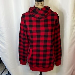 Buffalo Check Cowl Sweatshirt